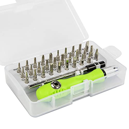 GAILY YOUTH Precision Screwdriver Set, 32 in 1 Manual Screwdriver Tool with Storage Box, Screwdriver Repair Tool Kit for Phone Computer Game Console Eyeglass Watch