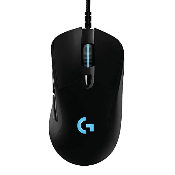Logitech G403 Hero 25K Gaming Mouse, Lightsync RGB, Lightweight 87G+10G optional, Braided Cable, 25, 600 DPI, Rubber Side Grips, Black - G403 Hero