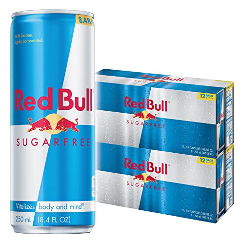 Red Bull Sugar Free, 8.4-Ounce Cans 2 pack of 12 (total count 24) - Sugar-Free - 8.4 Ounce 24pk, (2x12)