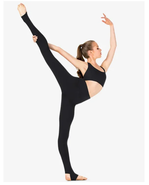 Womens High Waist Stirrup Dance Leggings