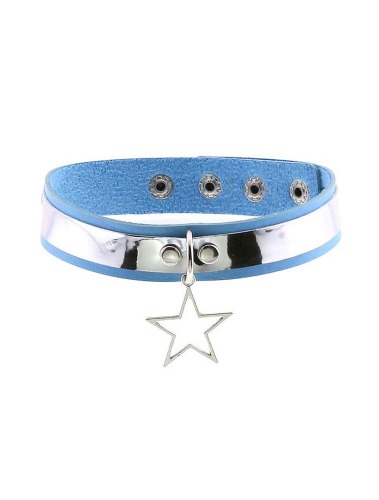Blue Star Pendant Choker Necklace