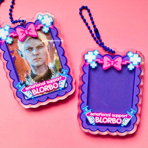 Emotional Support Blorbo Acrylic photo frame keychinan