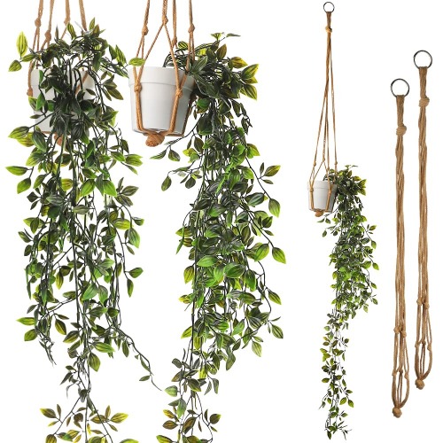 Fake Hanging Plants with Plant Hangers