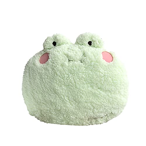 DXDE4U Frog Plush Pillow, Adorable Frog Stuffed Animal (15*14 inch), Home Cushion Decoration Plush Hugging Pillow Frog Toy Birthday Xmas Travel Gift for Kids Adults Girls Boys  - Small - Light Green
