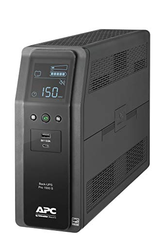 APC UPS Battery Backup, 1500VA, 10 Outlets, 2 USB Charger Ports