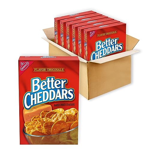 Better Cheddars Baked Snack Cheese Crackers, 6 - 6.5 oz Boxes