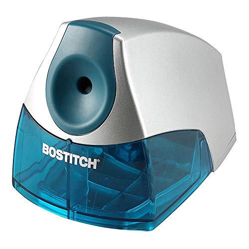 Bostitch Personal Electric Pencil Sharpener, Powerful Stall-Free Motor, High Capacity Shavings Tray, Blue (EPS4-BLUE) - Red Pencil Sharpener