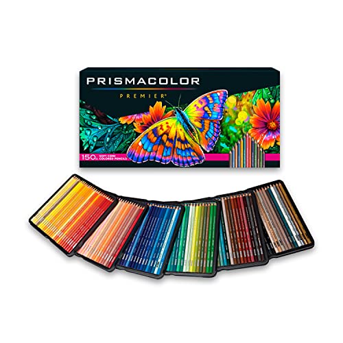Prismacolor Premier Colored Pencils, Art Supplies for Drawing, Sketching, Adult Coloring Soft Core Color Pencils, 150 Pack
