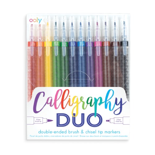 Calligraphy Duo Chisel and Brush Tip Markers by OOLY