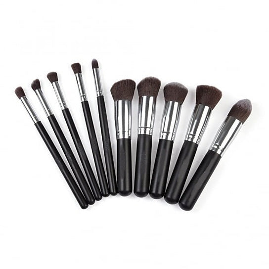 Pagent Winner 10 Pc Make Up Brush Set - Silver
