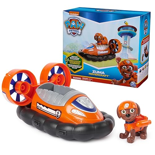 PAW Patrol, Zuma’s Hovercraft, Toy Vehicle with Collectible Action Figure, Sustainably Minded Kids Toys for Boys & Girls Ages 3 and Up - Zuma