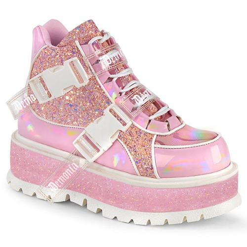 SLACKER-50 - 8 / B. Pink Holographic Pat-Pink Multi Glitter / 2