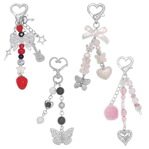 Aesthetic Y2K keychains - 4x Exquisite Sets