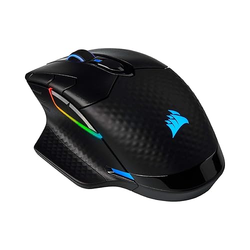 Corsair Dark Core RGB Pro, Wireless FPS/MOBA Gaming optical Mouse with SLIPSTREAM Technology, Black, Backlit RGB LED, 18000 DPI, Optical,CH-9315411-NA - DARK CORE RGB PRO