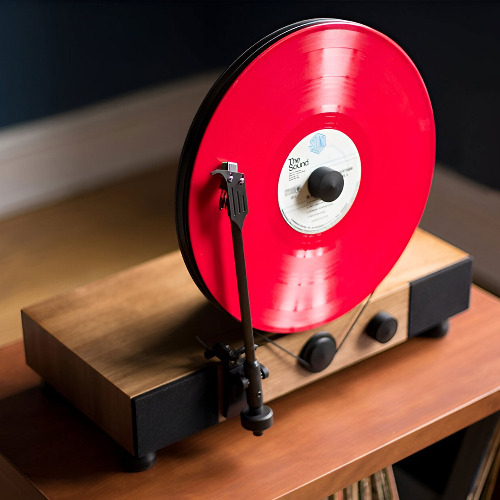Floating Record vertical Bluetooth turntable with built-In Stereo Speakers