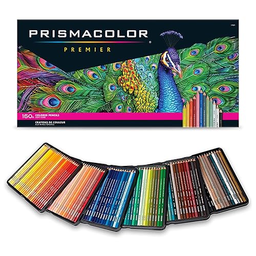 Prismacolor Premier Colored Pencils, Soft Core, 150 Count, Ultra-Smooth, Durable, Vibrant Colors - 150 Count (Pack of 1)