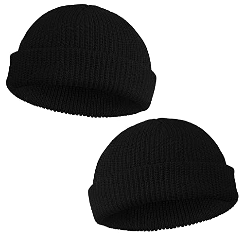Fisherman Beanie Hat - Black