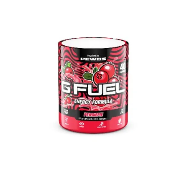 G Fuel PewDiePie Lingonberry Elite Energy Powder Inspired by Pewds, 9.8 oz (40 Servings)