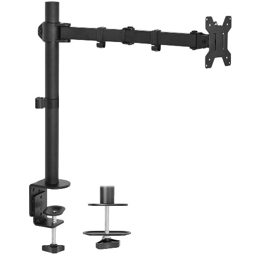 VIVO Single LCD Monitor Desk Mount Stand Fully Adjustable/Tilt/Articulating for 1 Screen 13" to 27" (STAND-V001) / Monitor Arm - White $97.23