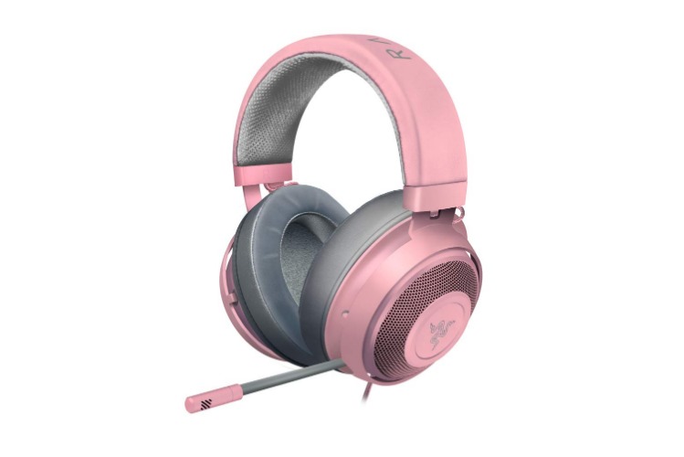 Razer Kraken Quartz Edition - Gaming Headphones for PC, PS4, Xbox One and Switch with 50 mm Drivers and Cooling Gel-Infused Cushions - Pink