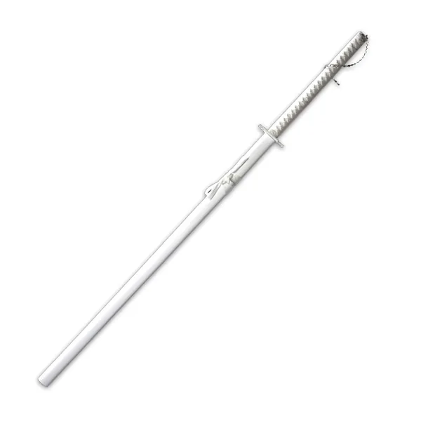 ZJG - Cosplay Anime Sword Katana Samurai Swords, Exquisite Details Excellent Feel, Made Carbon Steel, Regular/Lenhgthen Version - Bent Tensa Zangetsu-White