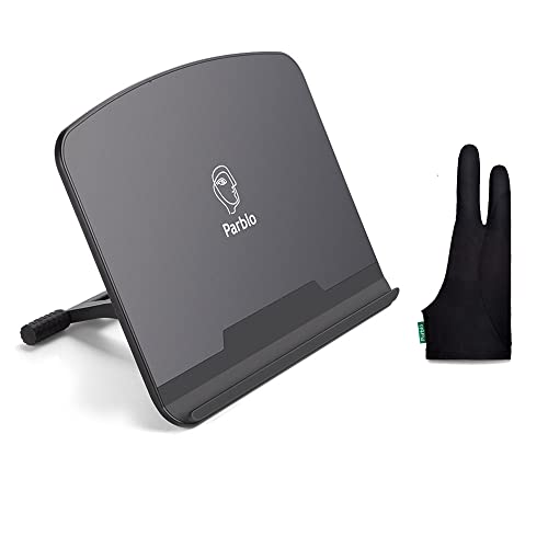 Parblo PR 100 Tablet Stand Holder with Two-Finger Glove, Ipad Drawing Stand,Sturdy,Adjustable for 10 to 16 inch Drawing Tablets,iPad Pro,Surface Pro Series, Laptop,wacom cintiq 16