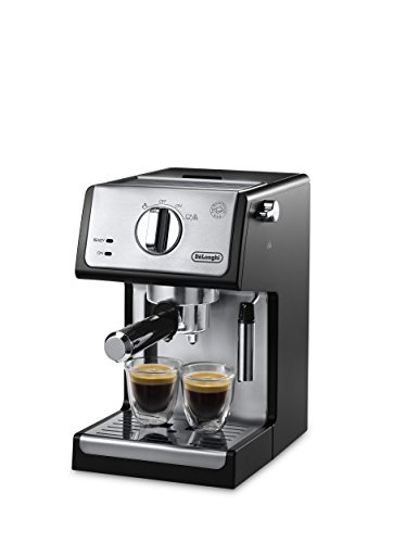 De'Longhi ECP3420 Bar Pump Espresso and Cappuccino Machine, 15", Black - Black/Stainless Steel