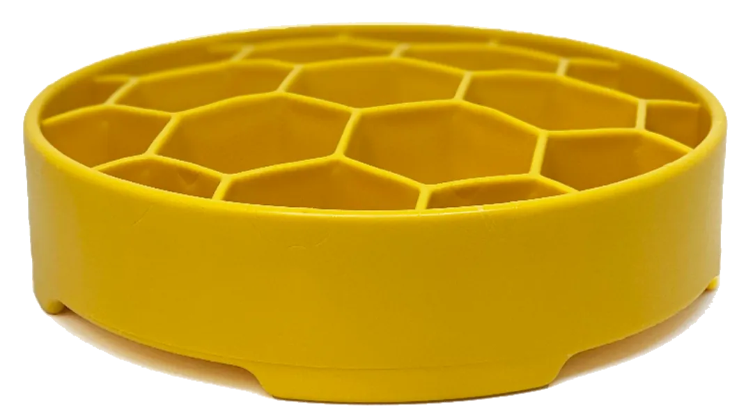 NEW! Honeycomb Design eBowl Enrichment Slow Feeder Bowl for Dogs