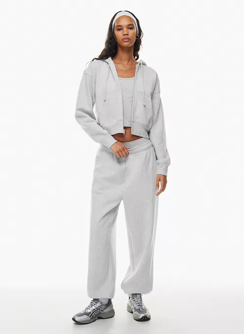 cozy fleece boyfriend boxy zip hoodie