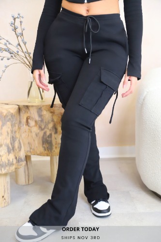 Ella Cargo Joggers - Black | Medium