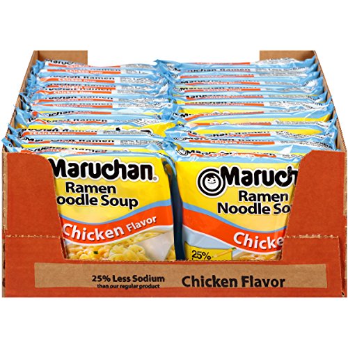 Maruchan Ramen Less Sodium Chicken, 3.0 Oz, Pack of 24 - Less sodium chicken