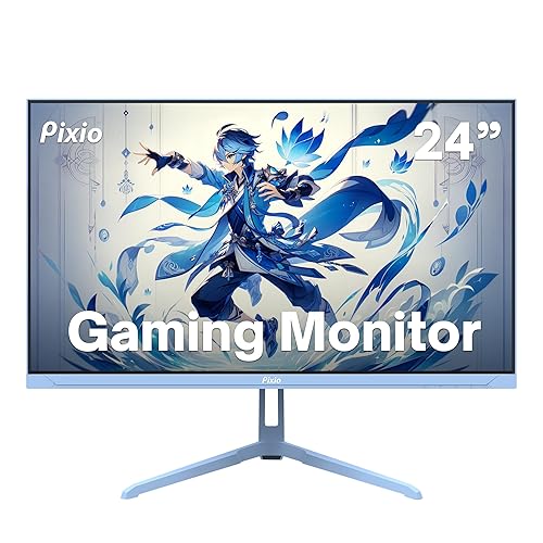 Pixio PX248 Wave Blue 24 inch 200Hz Refresh Rate FHD 1080p Resolution Fast IPS Panel 1ms GTG Response Time Blue Gaming Monitor with Adaptive Sync - 24 inch - 200Hz 1080p - Blue