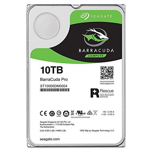 Seagate BarraCuda Pro 10TB Internal Hard Drive Performance HDD – 3.5 Inch SATA 6 Gb/s 7200 RPM 256MB Cache for Computer Desktop PC, Data Recovery (ST10000DM0004)