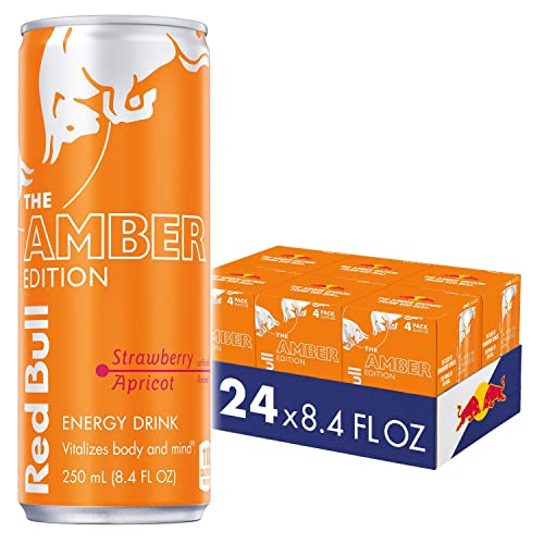 Red Bull Amber Edition Strawberry Apricot Energy Drink, 8.4 Fl Oz, 24 Cans (6 Packs of 4) - StrawberryApricot - 8.4 oz., 24pk, (4x6)