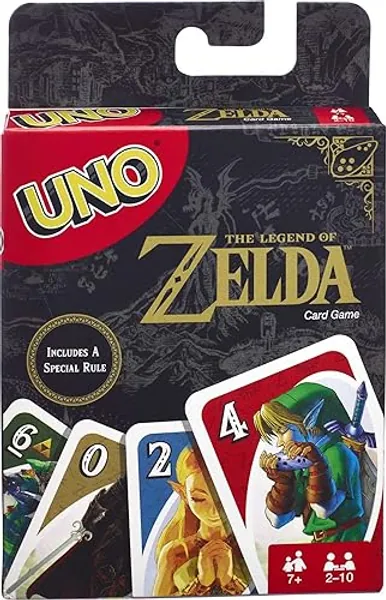 Mattel Games UNO The Legend of Zelda Card Game for Family Night with Themed Graphics & Special Rule