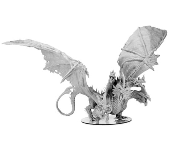 D&D Nolzurs Marvelous Miniatures: Gargantuan Tiamat – Wizkids Dungeons and Dragons Miniatures - Primed Unpainted by WizKids – Compatible with DND and Other Tabletop RPG TTRPG Games