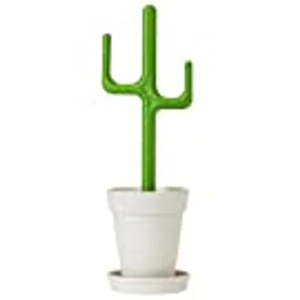 Vigar Cactus Toilet Brush Set, Eco-Friendly Cleaning Brush with Cactus-Shaped Handle, Planter Base with Saucer