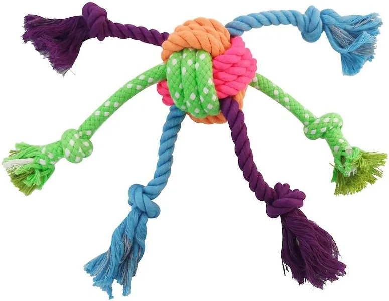 Frisco Colorful Ball Knot Rope Dog Toy