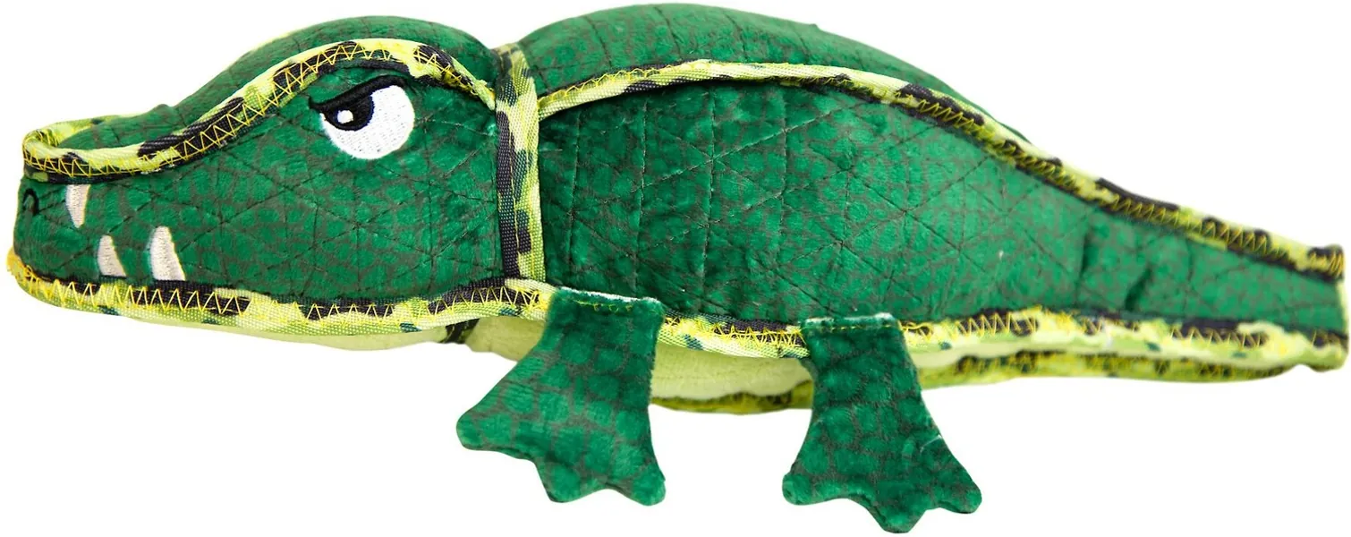 Outward Hound Xtreme Seamz Alligator Squeaky Plush Dog Toy