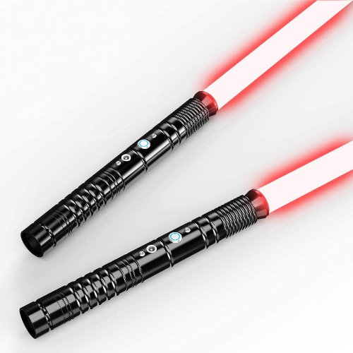 Lorsaberus Light Saber, 2-in-1 RGB FX Dueling Lightsaber for Kids, Premium Aluminium Alloy Hilt Dual Light Sabers with 12 Colors 3 Sound Modes Changeable for Birthday Gifts , 2 Pack - 