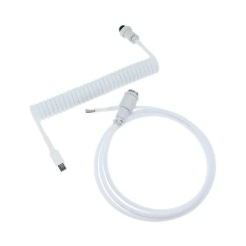 Pure White 6in Coiled Cable