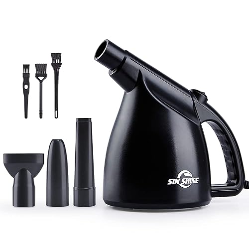 Compressed Air 3.0 - Electric Air Duster (550 watts) Replaces Canned Air - Electric Duster for Cleaning Gaps, Computer, Keyboard, Replaces Compressed Air Can - Dust Blower (Black-CA) - Black-ca