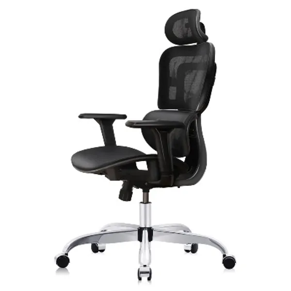 Office Chair, FelixKing Ergonomic Desk Chair with Adjustable Headrest and Sliver Wheels Reclining High Back Mesh Computer Chair (S Black)