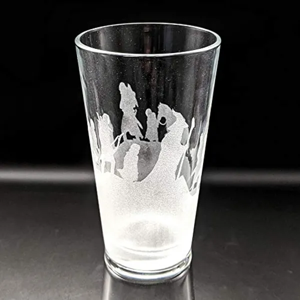 THE FELLOWSHIP Engraved Pint Glass | Inspired by Lord of the Rings LOTR | Great Gift Idea!