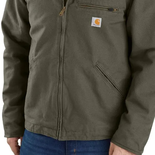 Relaxed Fit Washed Duck Sherpa-Lined Jacket - 3 Warmest Rating | Washed Duck Gear | Carhartt