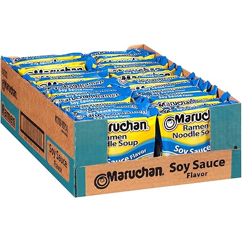 Maruchan Ramen Soy Sauce, Instant Ramen Noodles, Ready to Eat Meals, 3 Oz, 24 Count - Soy Sauce