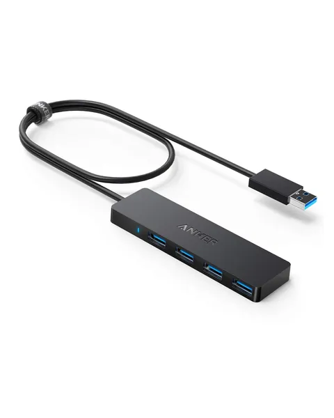 Anker 4-Port USB 3.0 Hub, Ultra-Slim Data USB Hub with 2 ft Extended Cable [Charging Not Supported], for MacBook, Mac Pro, Mac mini, iMac, Surface Pro, XPS, PC, Flash Drive, Mobile HDD