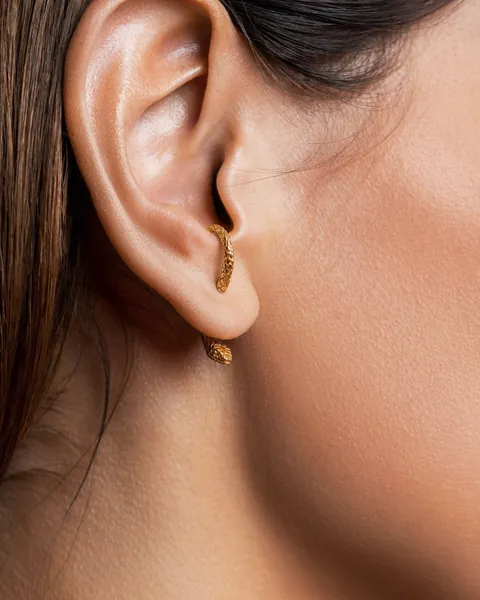 Snake Earrings - Edgy Earrings - Mismatched Earrings - Animal Earrings - Grunge Jewelry - EJK009