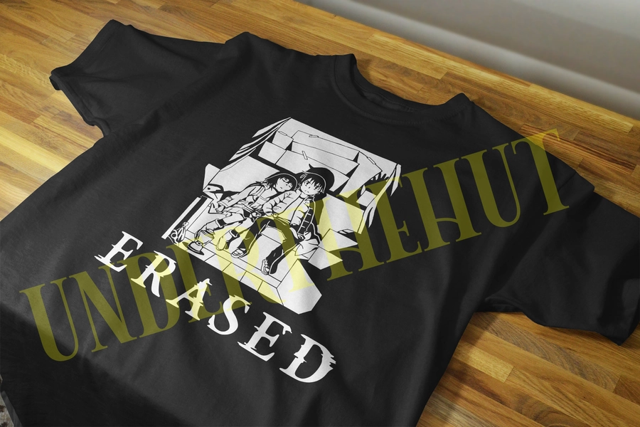 Erased Anime Satoru & Kayo Unisex T-Shirt, 3/4 Raglan Shirt • Unisex Gift • Graphic Shirt • Anime Shirt • Casual Shirt • Birthday Gift Shirt