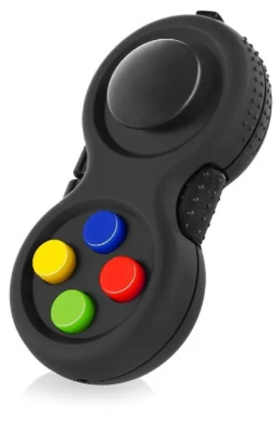 WTYCD The Original Fidget Retro: The Rubberized Classic Controller Game Pad Fidget Focus Toy with 8-Fidget Functions and Lanyard - Perfect for Relieving Stress (Original Version)